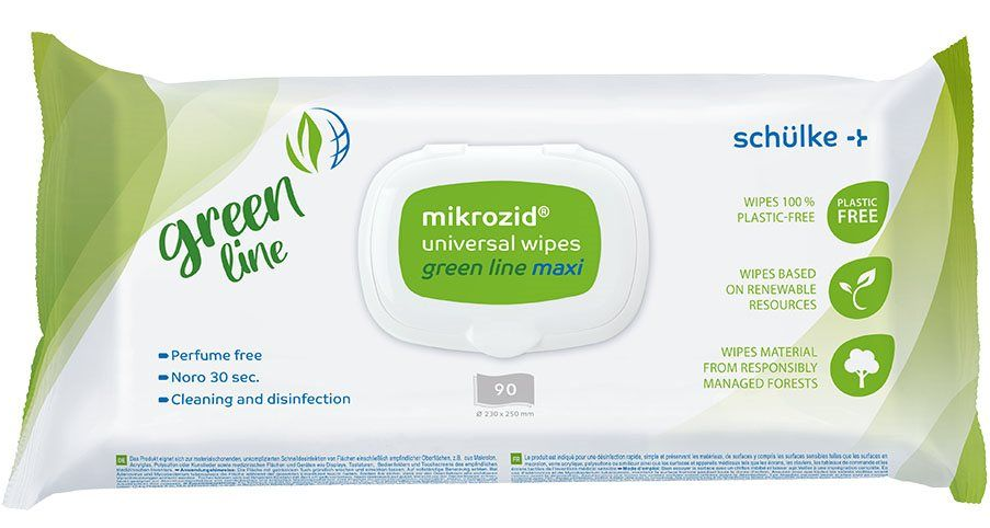 schülke mikrozid universal wipes green line Desinfektionstücher 23 x 25 cm - 90 Stück