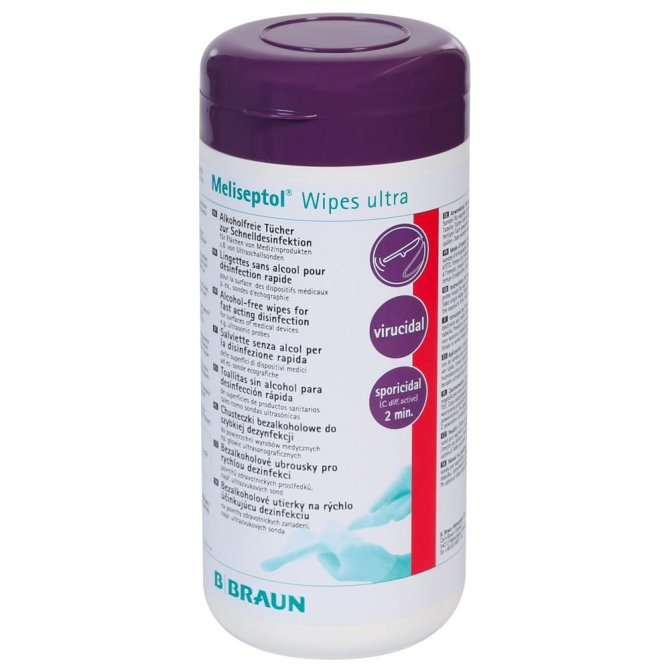 Meliseptol Wipes Ultra - Dose mit 100 Desinfektionstüchern 