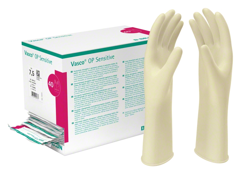 Vasco® OP Sensitive Handschuhe, Latex, steril, puderfrei, Gr. 6 - 40 Paar