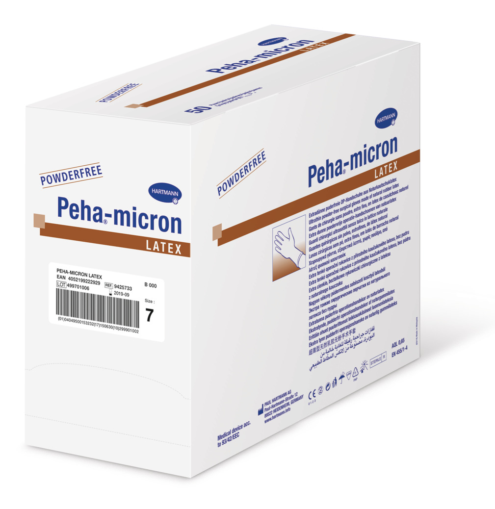 Hartmann puderfreie OP-Handschuhe Peha® micron Latex - Gr 7.5 - 50 Paar