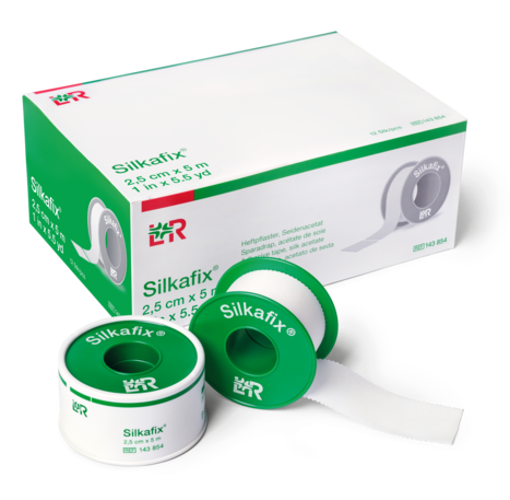 Lohmann&Rauscher Rollenpflaster Silkafix®, 2,50 cm x 5 m, 12 Stück