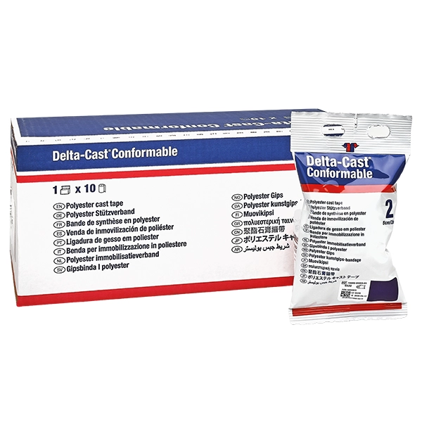 essity Castverband Delta-Cast® Conformable, 2.5 cm x 1.8 m, weiß, 10 Stück