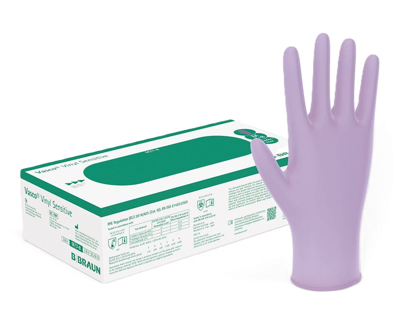 B. Braun. Vasco Vinyl Sensitive Handschuh - Gr. XL - 100 Stück