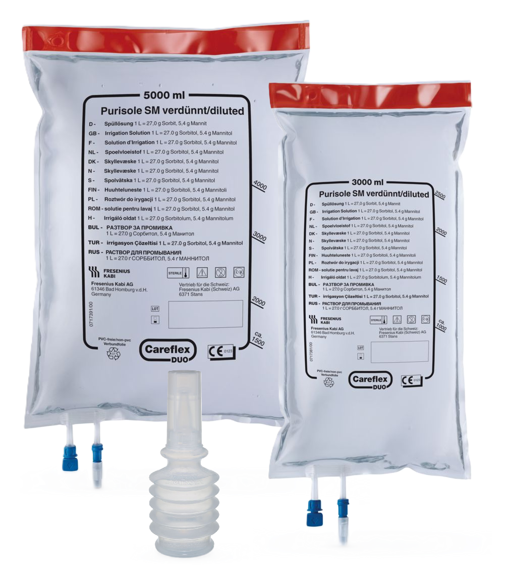 Fresenius Purisole® SM verdünnt Spüllösung Freka Drainjet® Faltenbalgflasche, 10 x 60 ml