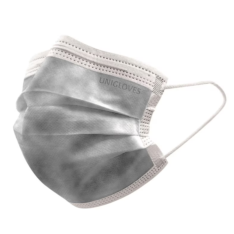 Unigloves Profil Plus Einweg-OP-Mundschutz grau - 50 Stück