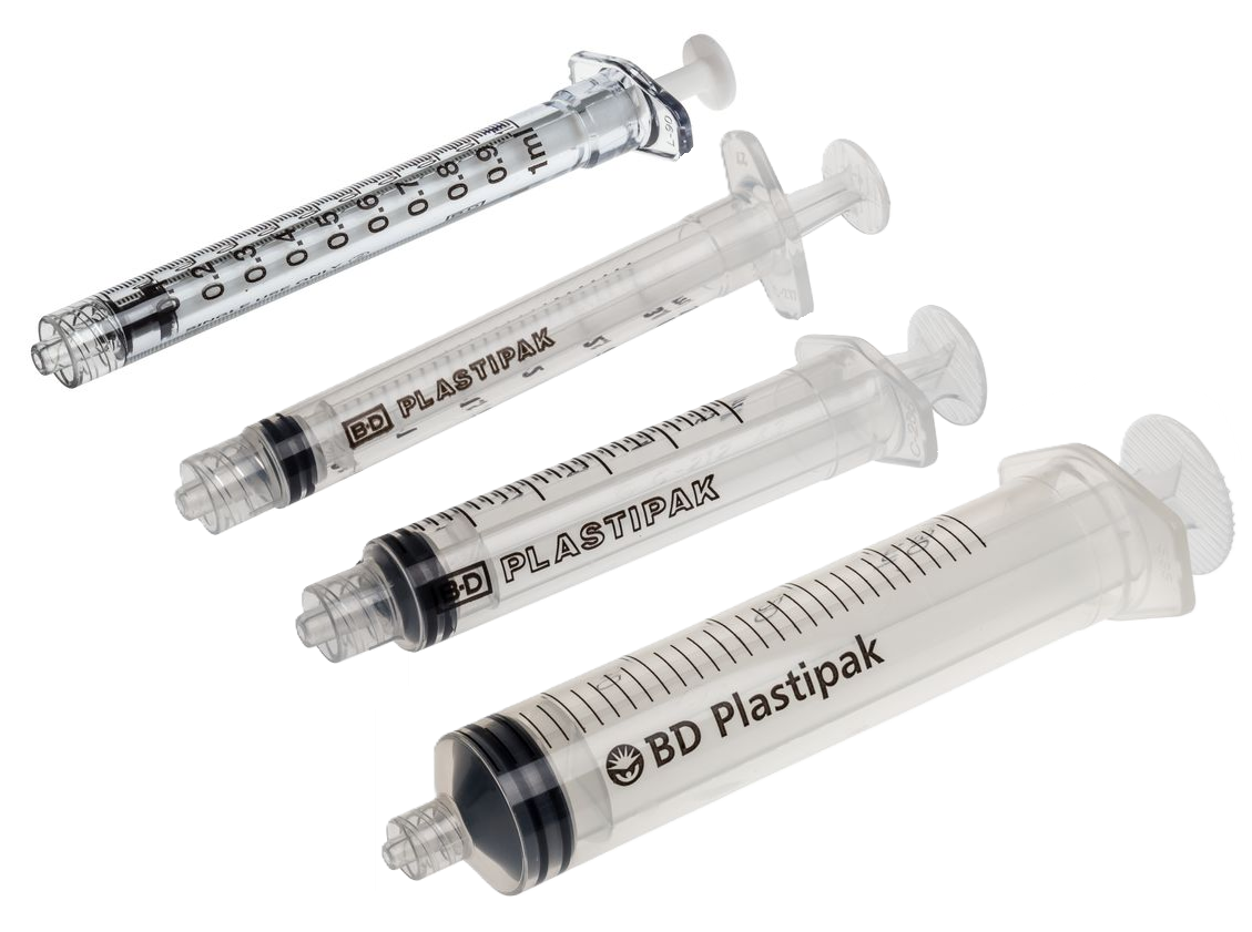 BD Plastipak™ Spritzen mit Luer-/ Luer-Lok-Ansatz 10 ml, LL, zentr. unterteilt 2 ml - 100 Stück