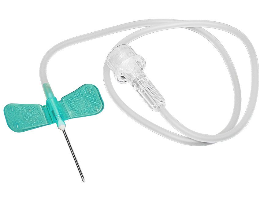 Wing-Flo Flügelkanülen - 21 G 19 mm x 0,80 mm - grün