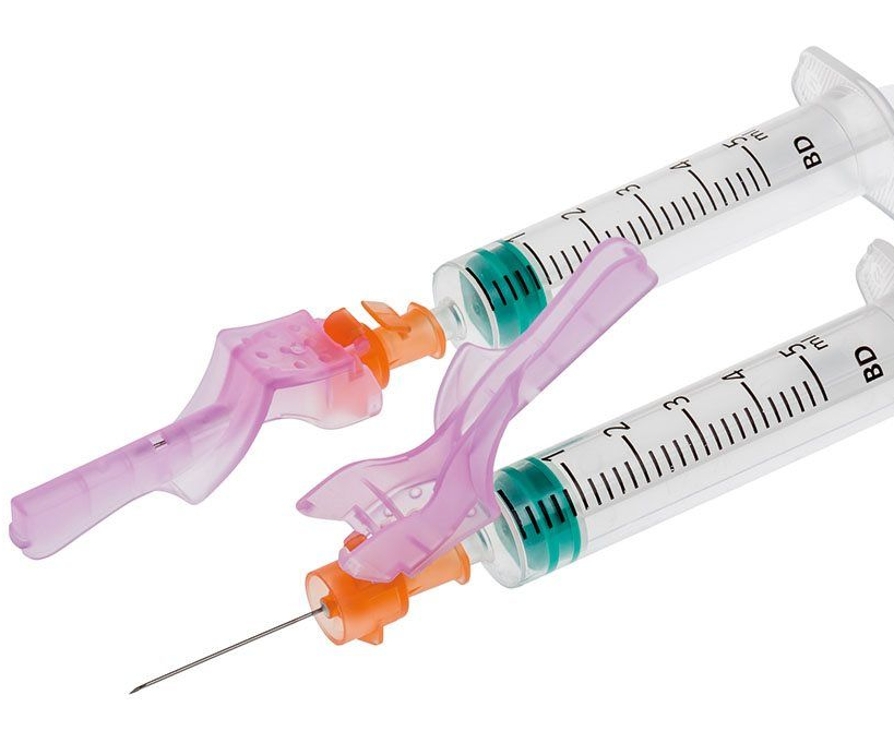 BD Eclipse™ Sicherheitsinjektionskanülen G 25 x 5/8", orange - 100 Stück