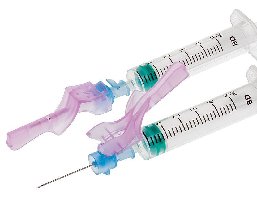 BD Eclipse™ Sicherheitsinjektionskanülen G 23 x 1", blau - 100 Stück