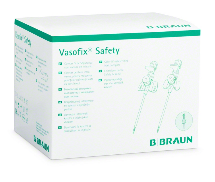 B. Braun Vasofix® Safety grau - Venenverweilkanüle - G 16 - 1,7 x 50 mm - mit FEP-Katheter