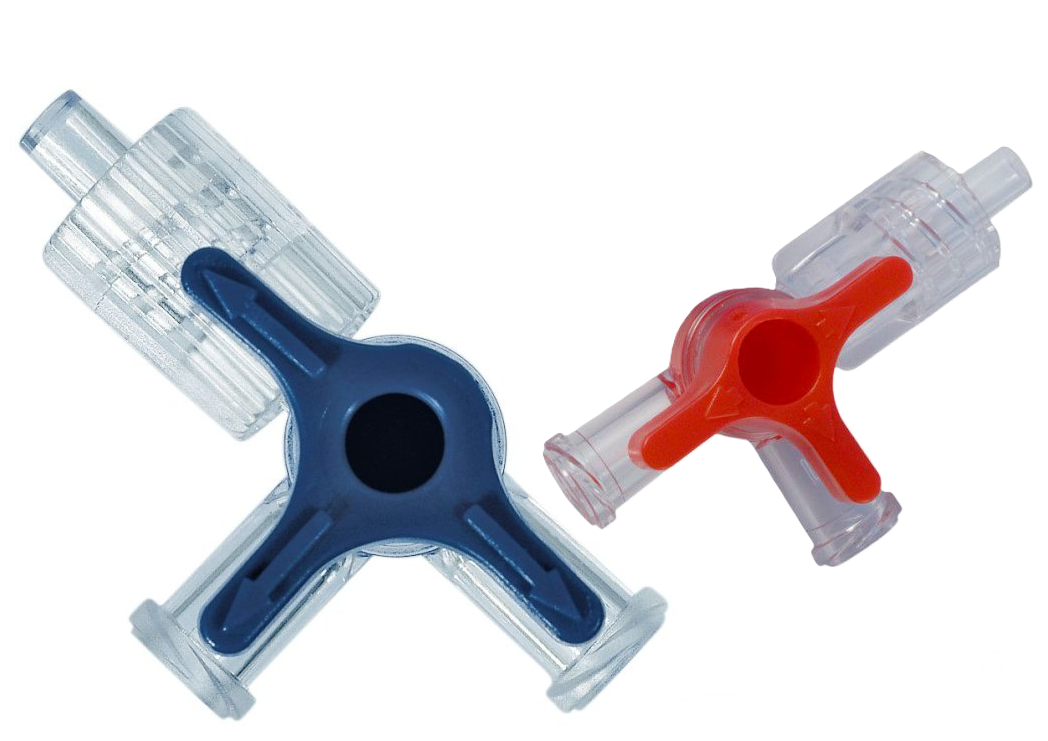 Discofix-3 Dreiwegehähne - B.Braun - blau - 50 Stück