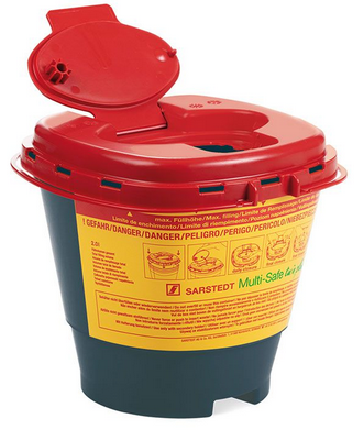 Sarstedt Multi-Safe twin plus Entsorgungsbox 2.0 L | recyceltes Polypropylen 