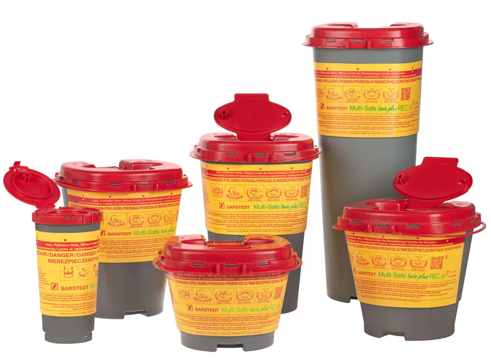 Sarstedt Multi-Safe twin plus Entsorgungsbox 1.5 L | recyceltes Polypropylen 