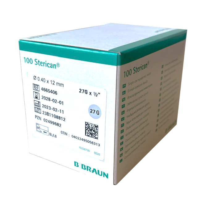 B.Braun Einmal-Kanülen STERICAN® Sondergrößen G 27 x 1/2, grau, Insulin