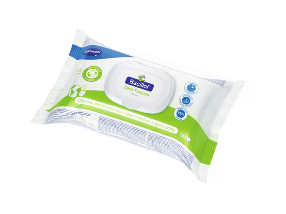 Hartmann Bacillol Zero Tissues - Flowpack - 20 x 17 cm - 100 Stück