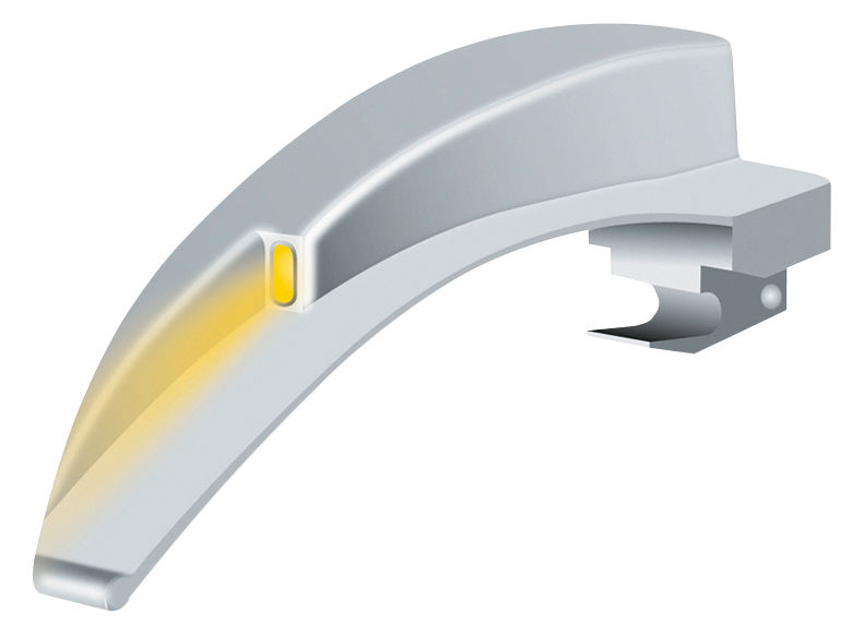 KaWe MEGALIGHT Macintosh Spatel mit integrierter Fiber Optik Gr. 3 - 1 Stück 