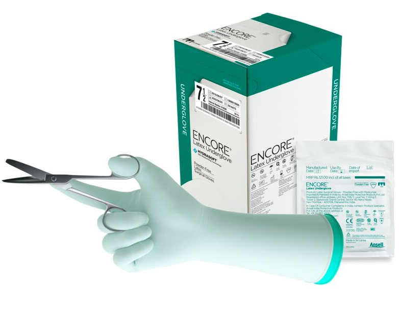 Ansell ENCORE® Latex Underglove OP-Handschuhe Gr. 7.5 - 50 Paar