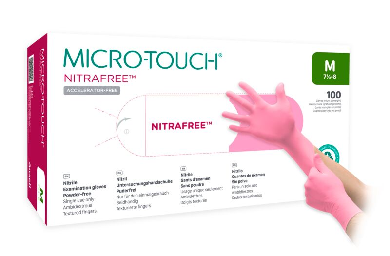 Ansell MICRO-TOUCH® NITRAFREE™ Nitril-Untersuchungshandschuhe Gr. S - 100 Stück
