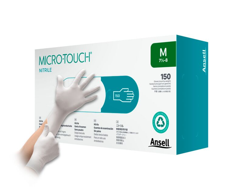 Ansell MICRO-TOUCH® White Nitrile Untersuchungshandschuhe Gr. XL - 120 Stück