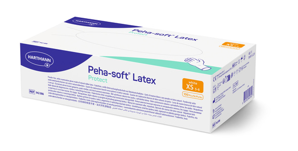 Hartmann Peha-soft® Latex protect - puderfreie Untersuchungshandschuhe Gr. XS