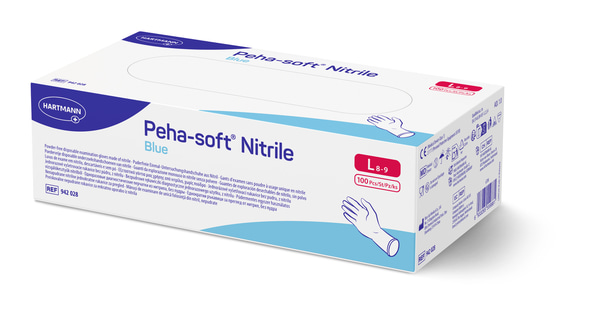 Hartmann Peha-soft nitrile blue Untersuchungshandschuhe L - 100 Stück