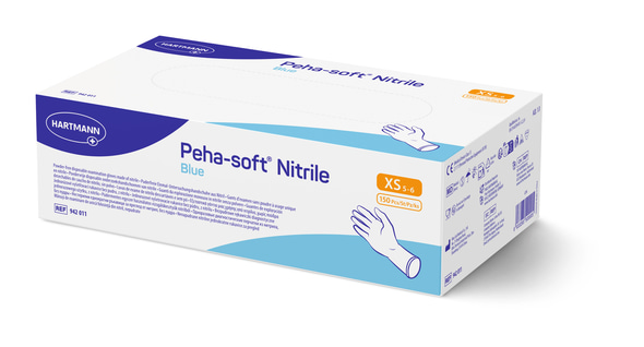Peha-soft nitrile blue Untersuchungshandschuhe - Größe XS - 150 Stück