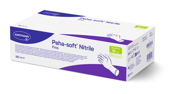 Peha-soft nitrile fino, Gr. M, 150 Stück Untersuchungshandschuhe , 1 PACK