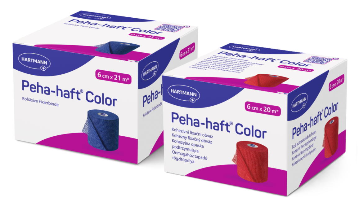 Peha-haft Color latexfrei Hartmann, 6 cm x 21 m, blau, 1 Stück
