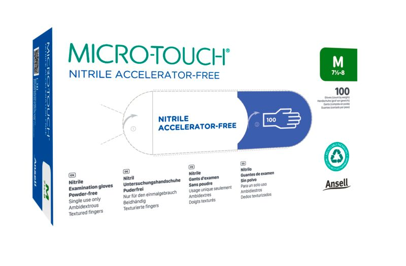 Ansell MICRO-TOUCH® Nitrile Accelerator-Free - Gr. XS - 100 Stück