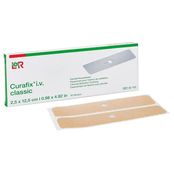 Curafix i.V. classic - Kanülenfixierpflaster 2,5 x 12,5 cm - 20 Stück
