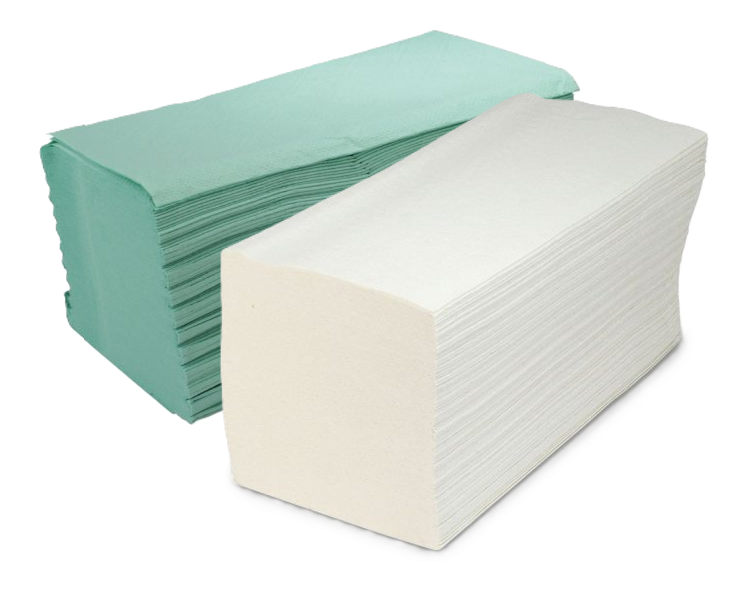 ZVG Falthandtücher 2-lagig, naturweiß, 25 x 23 cm - 3.200 Stück