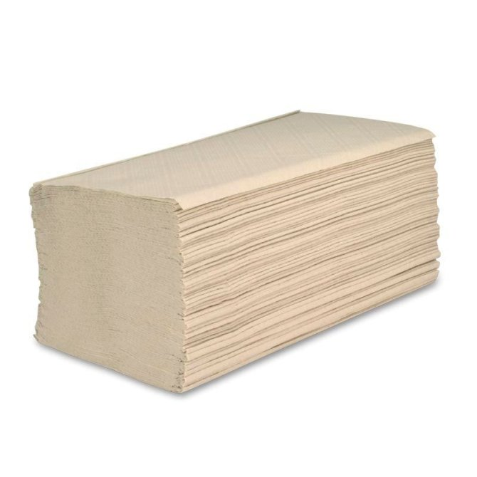 ZVG Falthandtücher 2-lagig, naturweiß, 25 x 23 cm - 3.200 Stück