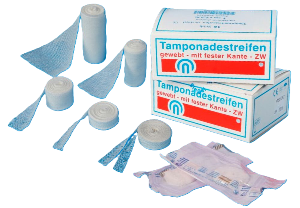 Fesmed Tamponadestreifen steril 8 cm x 5 m - 10 Pack  á  2 x 1 Stück 