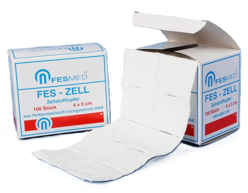 Fesmed FES-ZELL Zellstofftupfer 5 x 4 cm - 100 Stück