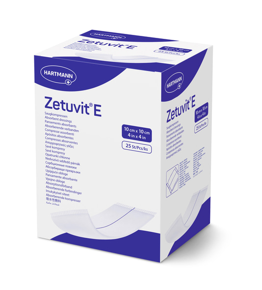 Hartmann Zetuvit E - 10 x 10 cm - steril - 9 x 25 Stück