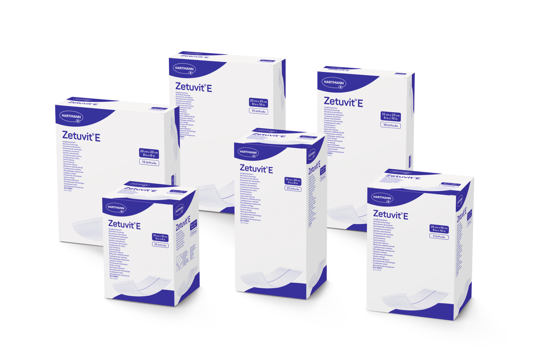 Hartmann Zetuvit E - 20 x 40 cm - steril - 5 Stück