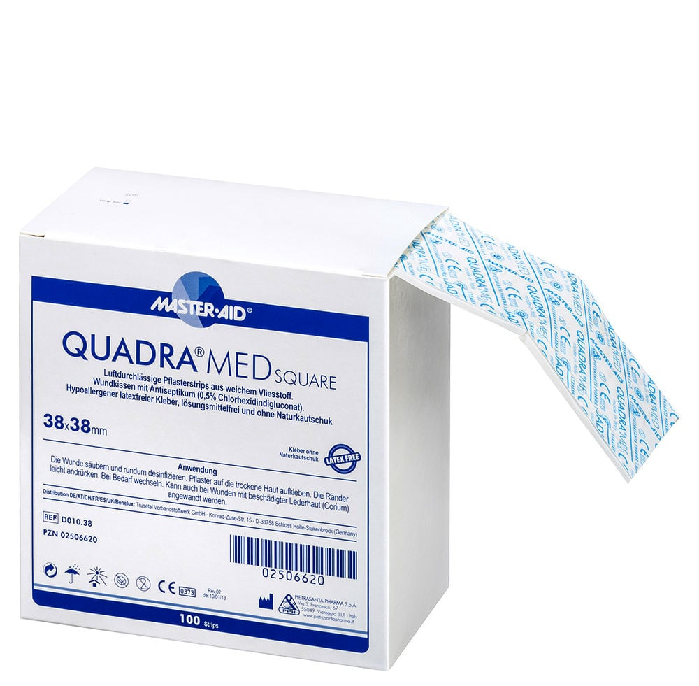 Trusetal QUADRA® med - Vliespflaster 38 x 38 mm - 100 Stück