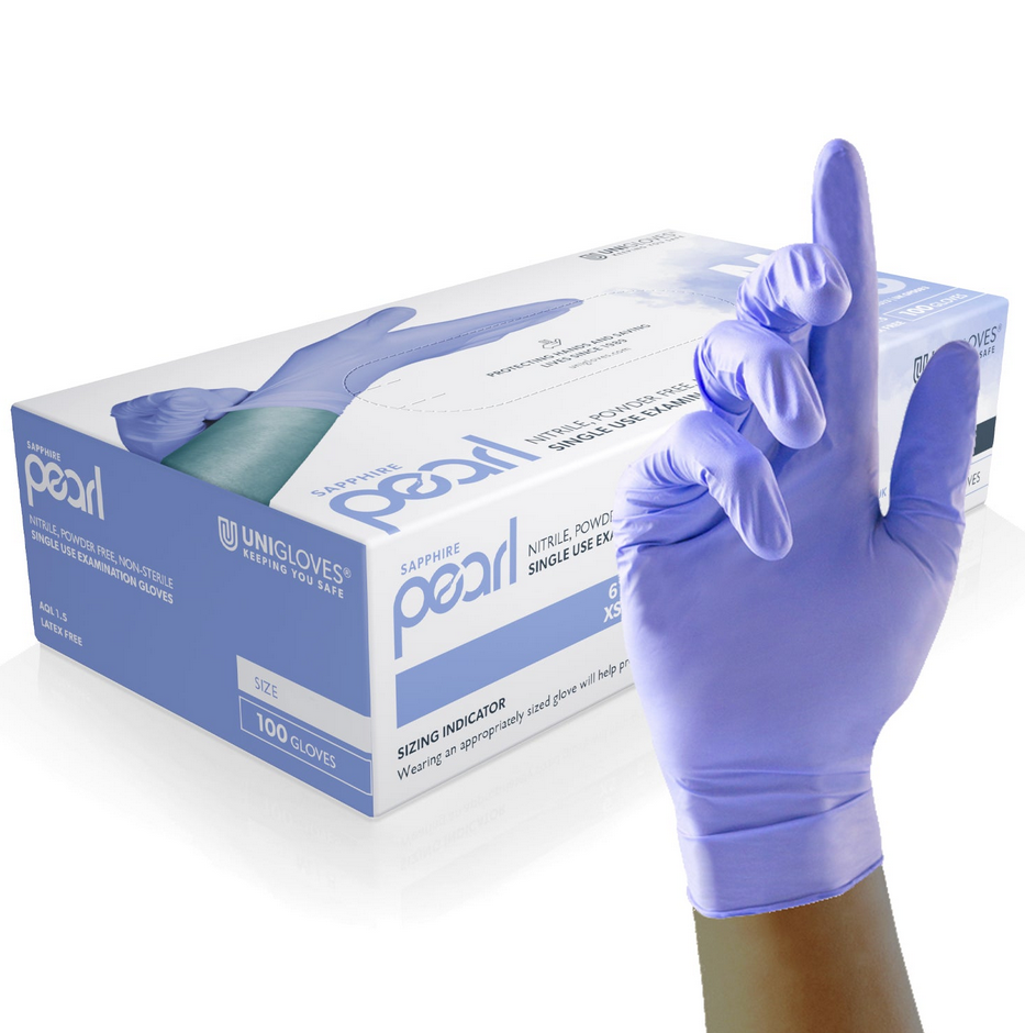 Saphir Pearl Nitrilhandschuhe, flieder Gr. L, unsteril, puderfrei, 100 Stück
