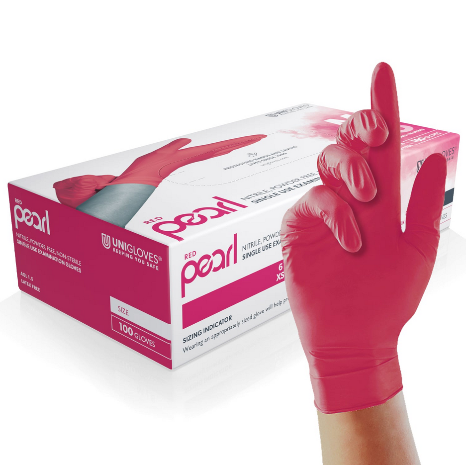 Red Pearl Nitrilhandschuhe, rot, Gr. XS, unsteril, puderfrei, 100 Stück
