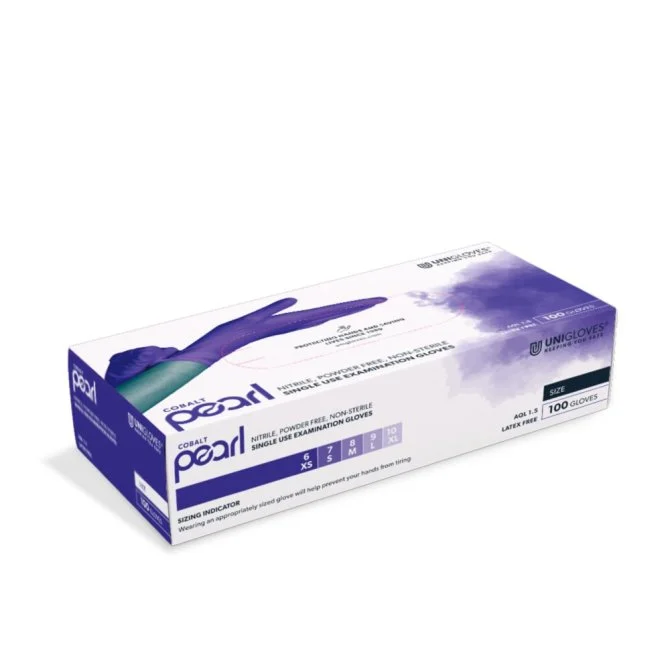 Cobalt Pearl Nitrilhandschuhe kobaltblau Gr. L unsteril puderfrei