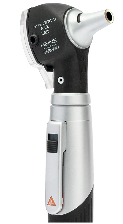 HEINE Otoskop mini 3000® LED F.O, schwarz mit Batteriegriff