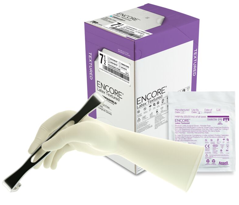 Ansell ENCORE® Latex Textured OP-Handschuhe Gr. 5.5 - 50 Paar