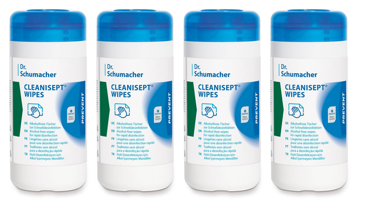 Dr. Schumacher 3+1 Aktion CLEANISEPT® WIPES Schnelldesinfektionstücher 4 x Dose (davon 1 gratis) 