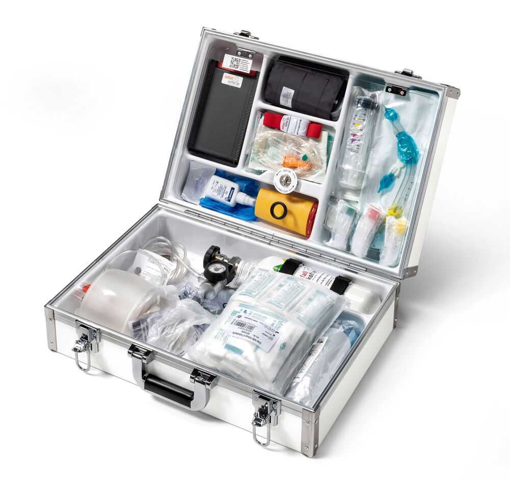 Notfallkoffer Eurosafe II mit Inhalt inkl. Sauerstoffflasche  - Produktbild 1