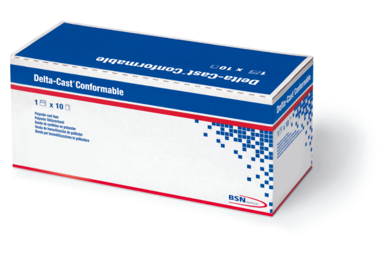 essity Castverband Delta-Cast® Conformable, 2.5 cm x 1.8 m, weiß, 10 Stück - Produktbild 1