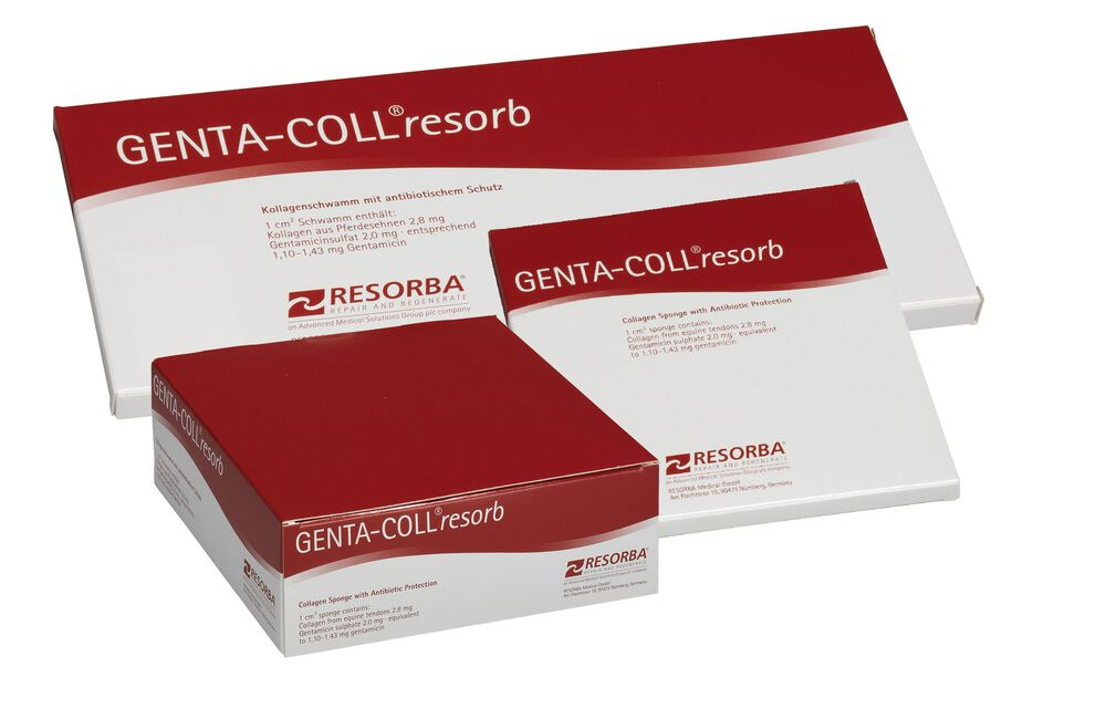 Resorba GENTA-COLL® resorb Kollagenschwamm - 5 Stück - Produktbild 1