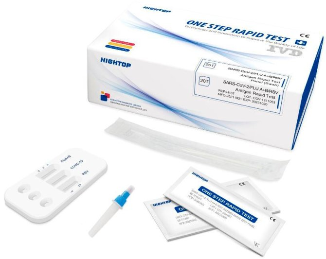HighTop Combo 4in1 Antigen Profi-Schnelltest Covid-19, RSV, Influenza A/B