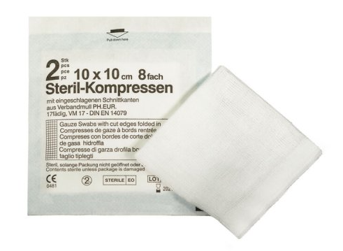 COM-TeX® Sterile Mullkompressen, 8-fach 7,5 x 7,5 cm - 25 x 2 Stück