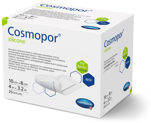 Hartmann Cosmopor® silicone Wundschnellverband - 10 x 8 cm, 25 Stück