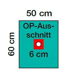 Lohmann & Rauscher Raucodrape® / PRO OP-Lochtücher, 50 x 60 cm, 6 cm - rund, zentral, sk